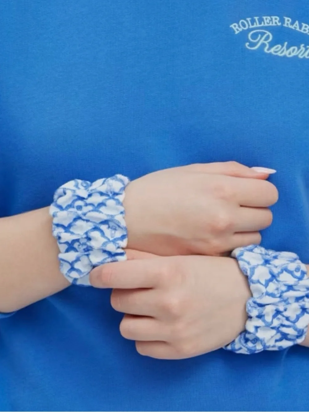 Roller Rabbit x Target Geo Hearts Headband/Wristbands/Clips Set BLUE